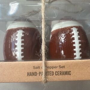 Football Cute Salt And Pepper Shakers Collectibles Decor Halftime Collection